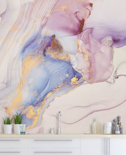 papier peint mural en marbre personnalisé rose et or appelé Dreamy Pastel and Gold pour cuisines papier peint mural en marbre personnalisé rose et or appelé Dreamy Pastel and Gold pour cuisines