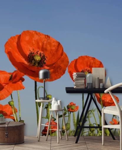 Poppy Floral Wallpaper