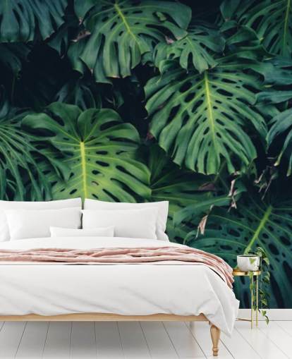 Papel de parede de folhas tropicais