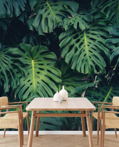 Papel de parede de folhas tropicais