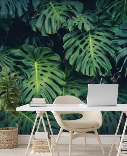 Papel de parede de folhas tropicais