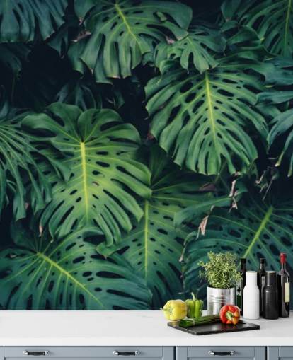 Fondo de pantalla de hojas tropicales