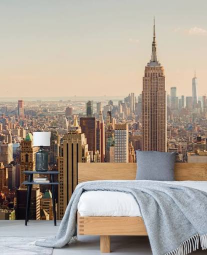 New York og Empire State Skyline Bakgrunn New York og Empire State Skyline Bakgrunn