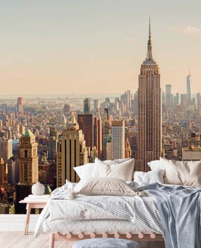 New York und Empire State Skyline Hintergrundbild