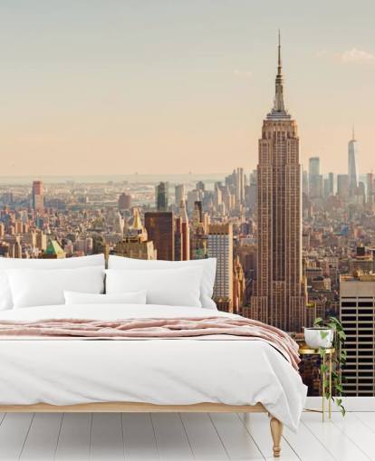 New York and Empire State Skyline Wallpaper
