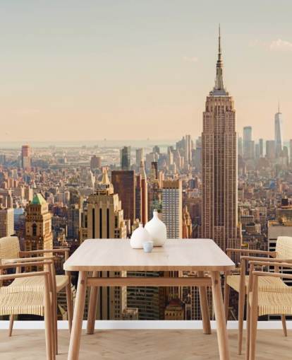 New York og Empire State Skyline Baggrund