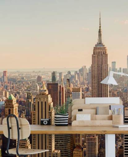 New York og Empire State Skyline Baggrund