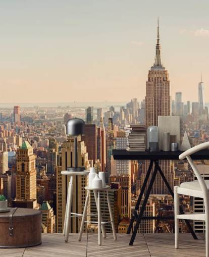 New York and Empire State Skyline Wallpaper