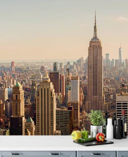 New York og Empire State Skyline Baggrund