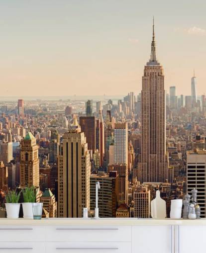 New York and Empire State Skyline Wallpaper