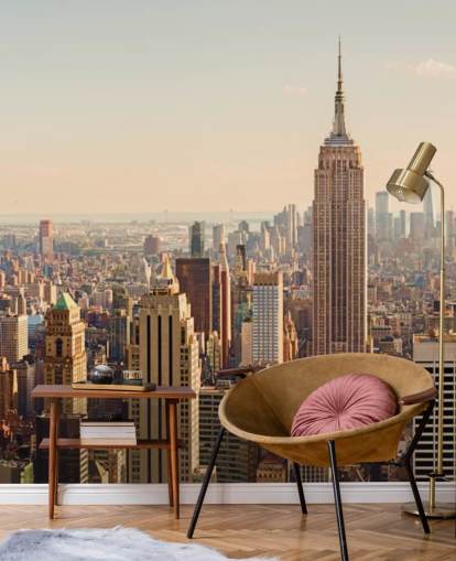 New York og Empire State Skyline Baggrund