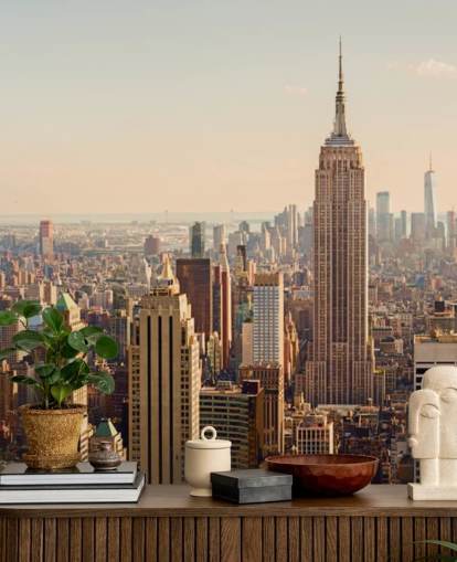 New York and Empire State Skyline Wallpaper