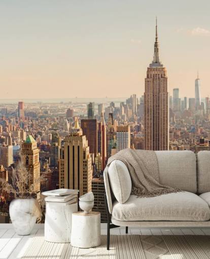 New York und Empire State Skyline Hintergrundbild