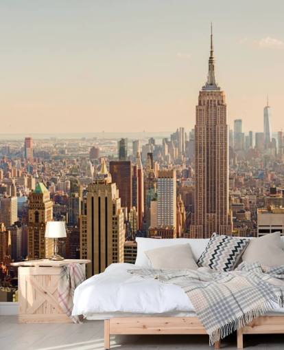 New York and Empire State Skyline Wallpaper