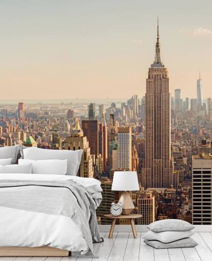 New York en Empire State Skyline Wallpaper
