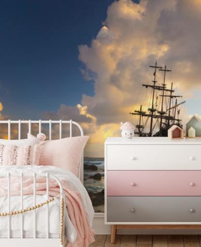piratenschip behang