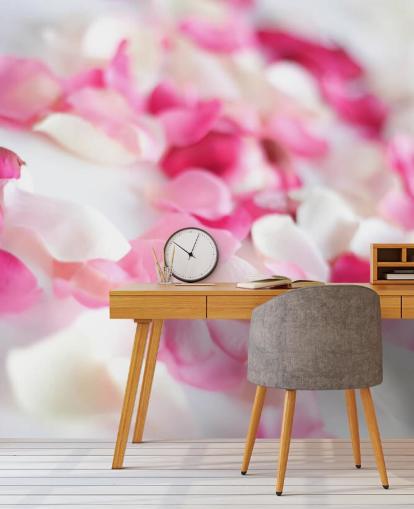 Pink and White Rose Petals Wallpaper