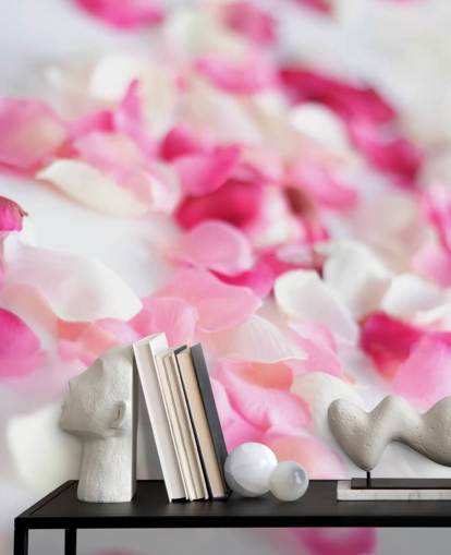 Pink and White Rose Petals Wallpaper