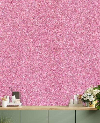 Carta da parati murale con glitter rosa Carta da parati murale con glitter rosa