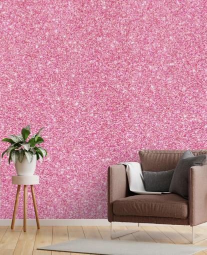Pink Glitter Wallpaper Mural
