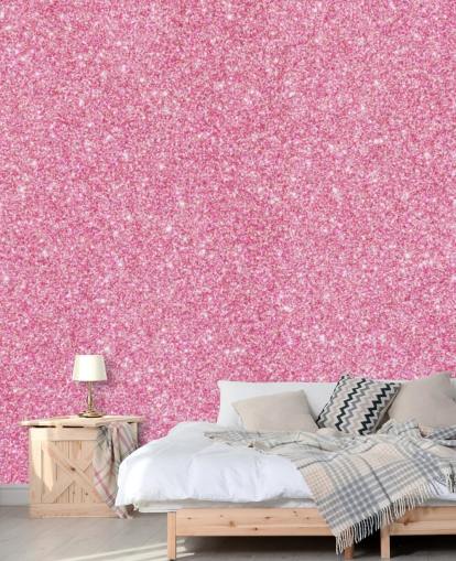 Papel pintado Purpurina rosa