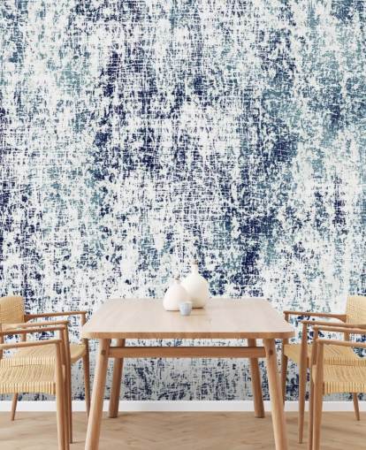 Papel pintado de patrón crudo azul y blanco Papel pintado de patrón crudo azul y blanco