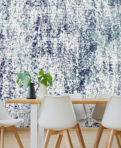 Papel de parede padrão cru azul e branco Papel de parede padrão cru azul e branco