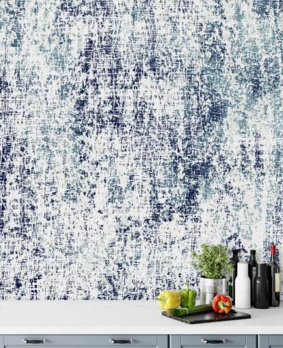 Papier Peint Motif Brut Bleu et Blanc Papier Peint Motif Brut Bleu et Blanc