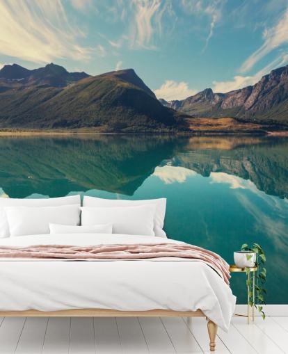 Decorazione murale con ghiacciaio in Norvegia