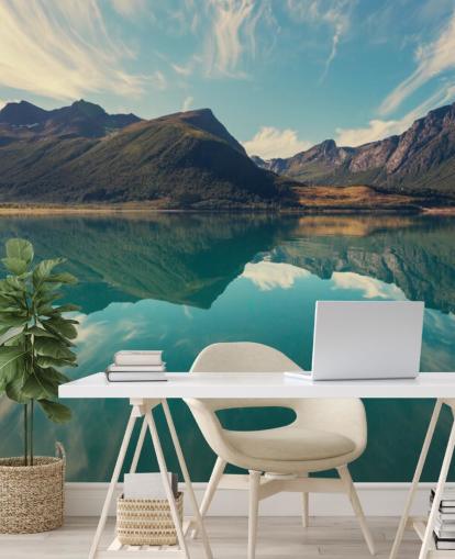 Decorazione murale con ghiacciaio in Norvegia