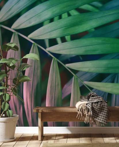 Jungle Leaf Bakgrunn Mural