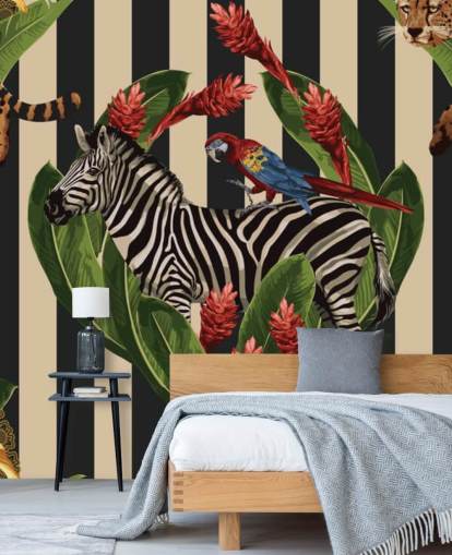 Vintage Tropical Summer Mural Vintage Tropical Summer Mural