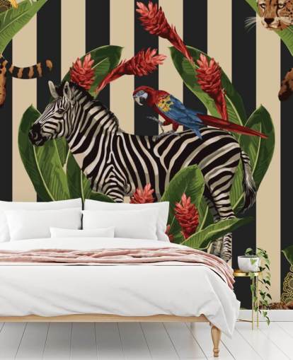 Vintage Tropical Summer Mural