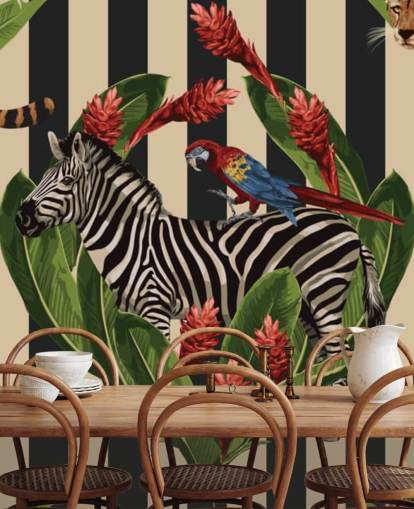 Vintage Tropisk Sommer Mural