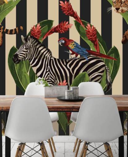 Vintage Tropical Summer Mural