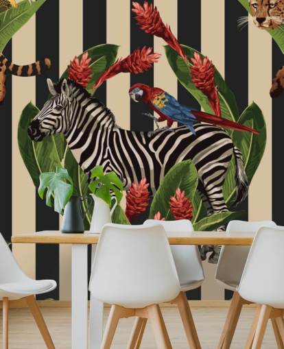 Vintage Tropical Summer Mural