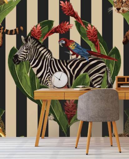 Vintage Tropical Summer Mural