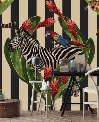 mural verano tropical vintage