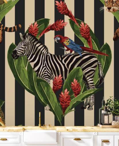 Murale d'été tropicale vintage