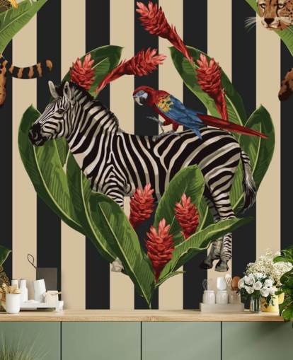 Vintage Tropical Summer Mural