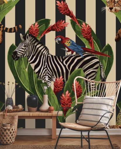 Vintage Tropical Summer Mural