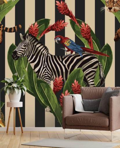 Vintage Tropical Summer Mural