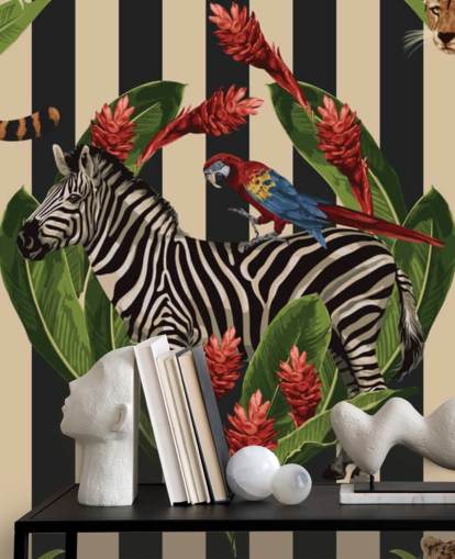 Vintage Tropical Summer Mural Vintage Tropical Summer Mural