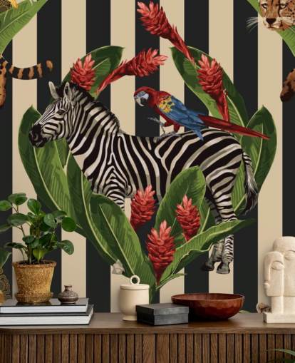 Vintage Tropical Summer Mural