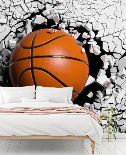 Decorazione murale con esplosione basket Decorazione murale con esplosione basket