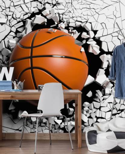 mural explosión de baloncesto 