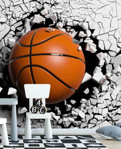 Mural explosão de basquete 