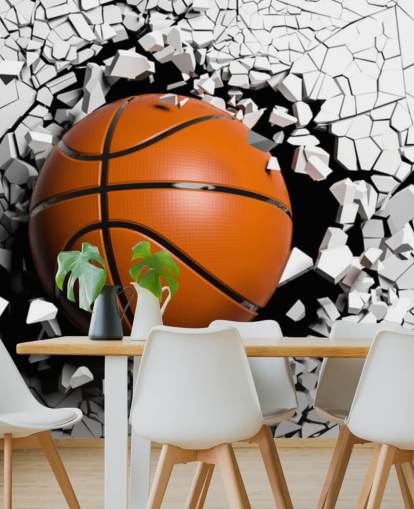 Basketball Explosion Mural Basketball Explosion Mural