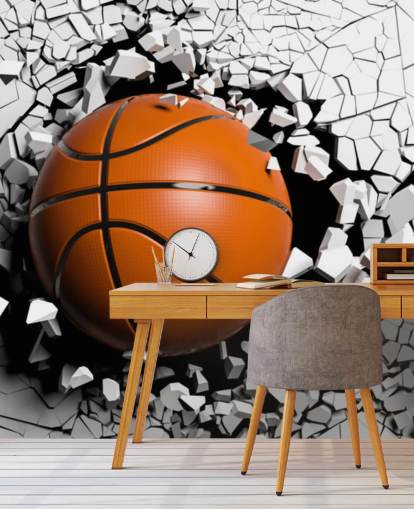 Basketbal Explosion Mural Basketbal Explosion Mural