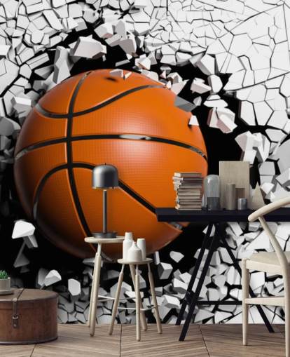 mural explosión de baloncesto 
